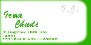 irma chudi business card